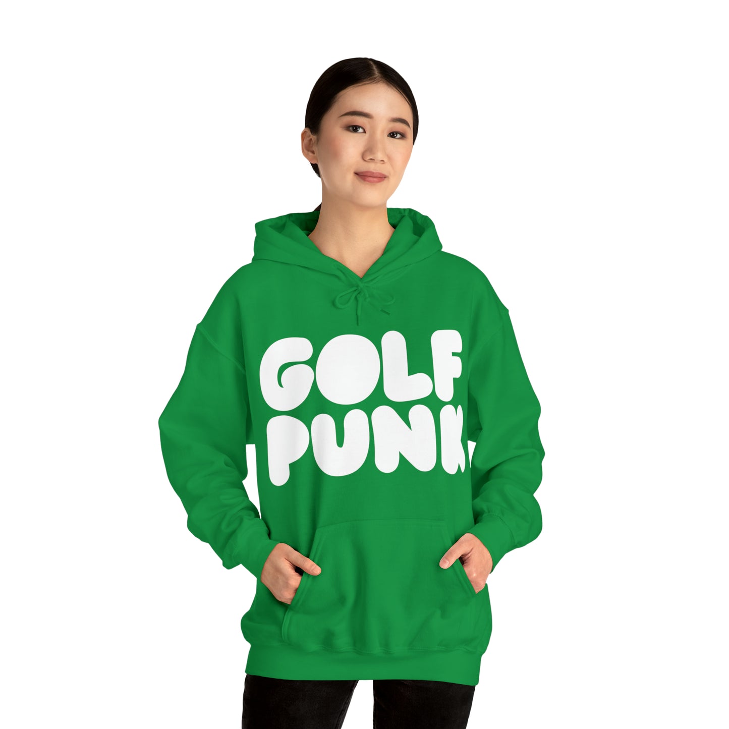 Best Golf Hoodie in green with Golf Punk Print Womens