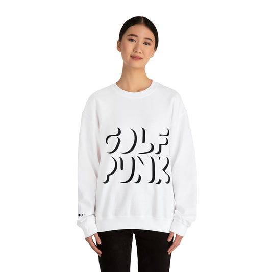 Golf Sweatshirt in white with Golf Punk Print design women